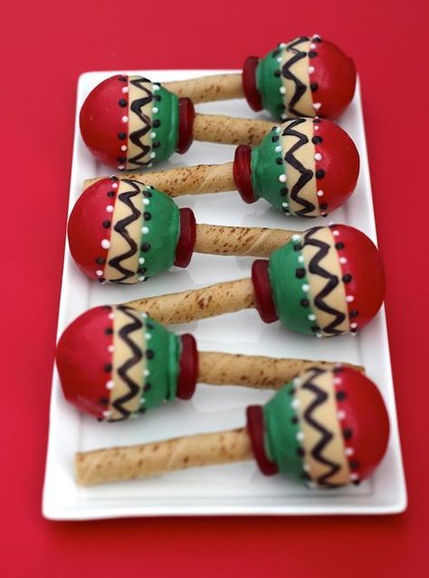 Cinco de Mayo Mexican Themed Cake Pops, Mexican Cake Pops, Fiesta Cake Pops, Mayo Cookies, Mayo Cake, Musical Cake, Mexican Cookies, Mexican Cake, Mexican Birthday Parties