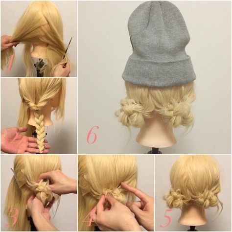 Hairstyles Plaits, Braids Bun, Look Grunge, Fest Outfits, Plaits Hairstyles, Braided Bun Hairstyles, Kawaii Hairstyles, Hair Arrange, Peinados Fáciles Para Cabello Corto