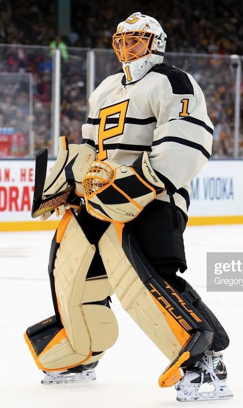 Hockey Goalie Pads, Hockey Pads, Ice Hockey Goalie, Goalie Gear, Goalie Pads, Pittsburgh Sports, Hockey Mask, Marc Andre, Goalie Mask