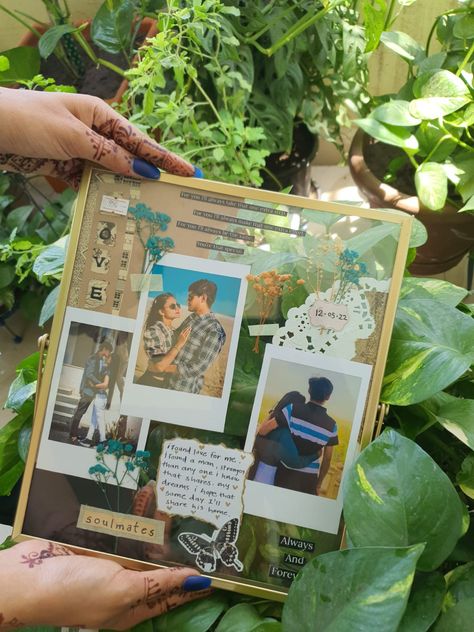 Journal Photo Frame, Bday Frames, Dream Person, Boo Gift, Vintage Paper Printable, Aesthetic Gifts, Memories Book, Frame Collage, Diy Photo Book