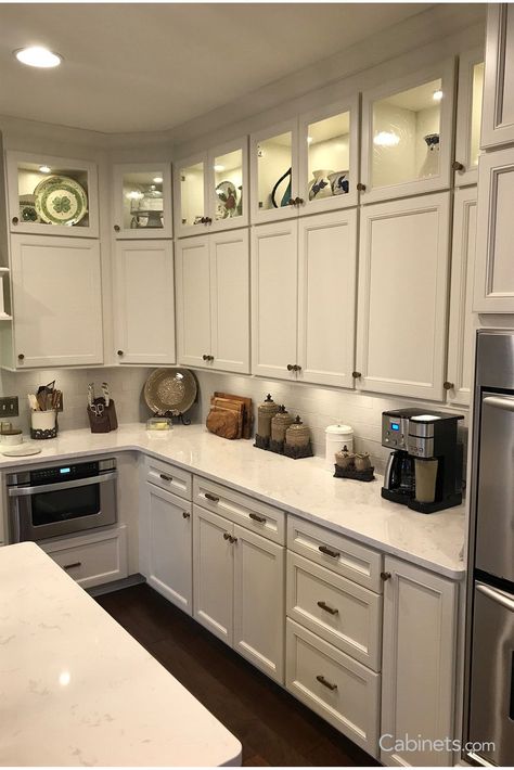 Alabaster Kitchen Cabinets, Alabaster Cabinets, Alabaster Kitchen, Wood Hood, Glass Front Doors, Online Kitchen Cabinets, Curved Wood, Glass Front Door, Kitchen Cabinet Colors