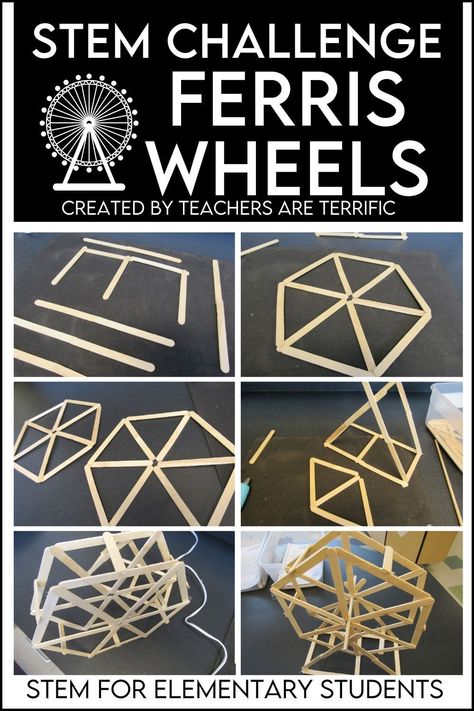 STEM Ferris Wheel Project is an amazing engineering activity for upper elementary and middle school students. Teams create a dimensional turning two-sided- wheel that must be held aloft. Great Teamwork opportunity! Diy Ferris Wheel, Craft Stick Projects, Stem Classes, Stem Elementary, Hanging Craft Ideas, Ferris Wheels, Engineering Activities, Steam Projects, Diy Popsicle