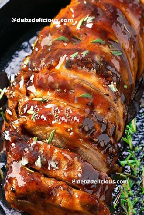 honey garlic roasted pork tenderloin Easy Pork Marinade, Pork Tenderloin In Oven, Tenderloin In Oven, Honey Pork Tenderloin, Oven Roasted Pork Tenderloin, Pork Tenderloin Marinade, Roasted Pork Tenderloin Recipes, Pork Tenderloin Oven, Roasted Pork Tenderloin