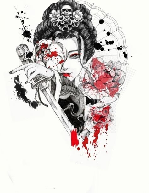 Tato Geisha, Japanese Geisha Tattoo, Geisha Tattoos, Geisha Tattoo Design, Tattoos Inspo, Japanese Tattoo Symbols, Geisha Tattoo, Kunst Tattoos, Japan Tattoo Design