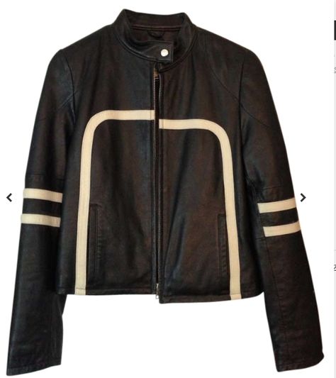 Wilsons Maxima Moto like my new friend from YLF. Striped Leather Jacket, Vintage Racing Jacket, Leather Riding Jacket, Wilsons Leather Jacket, Racer Jacket, Riding Jacket, Racing Jacket, Vintage Leather Jacket, Leather Motorcycle Jacket