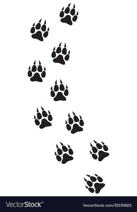 Wolverine Paw Print, Wolf Paw Tattoo For Women, Wolf Tracks Tattoo, Lion Paw Drawing, Wolf Claw Tattoo, Wolf Svg Free, Wolf Paw Drawing, Wolverine Animal Drawing, Wolf Paw Print Tattoo