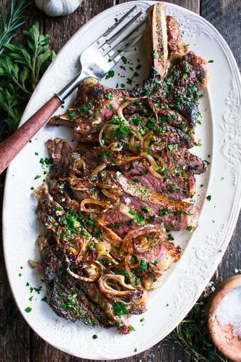 Pan-Roasted Ribeye with Parsley Butter - The Original Dish Parsley Butter, The Original Dish, Tips For Cooking, Caramelized Shallots, Steak Recipe, Ribeye Steak, Steak Dinner, Favorite Side Dish, Pork Dishes