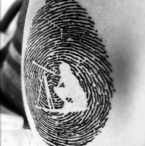 Top 40 Best Fingerprint Tattoos For Men - Masculine Designs Fingerprint Tattoo, Fingerprint Tattoos, Astronomy Tattoo, Tattoo Board, Elements Tattoo, Memorial Tattoo, Elephant Tattoo, Mammoth Lakes, Finger Print