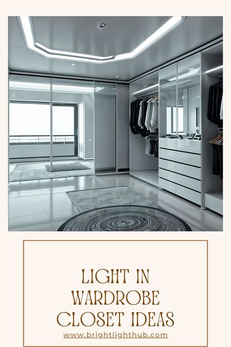 Light in Wardrobe Closet Ideas Light In Wardrobe, Unique Lighting Ideas, Elegant Wardrobe, Elegant Chandeliers, Closet Lighting, Dome Lighting, Decorative Lighting, Drilling Holes, Curated Design