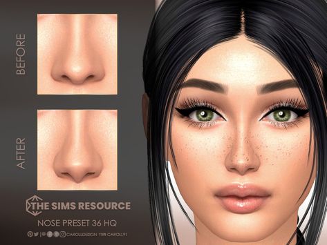 The Sims Resource - Nose Preset 36 HQ The Sims Resource Body Preset, Sims 4 Female Nose Presets, Sims 4 Button Nose, Sims Nose Cc, The Sims 4 Cc Nose Preset, Sims4 Nose Preset, Sims 4 Maxis Match Cc Patreon, Sims 4 Nose Cc, Face Presets Sims 4