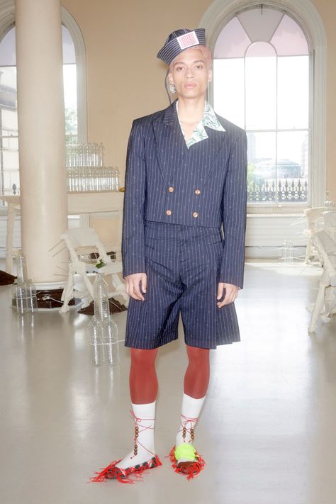 Leggings Styling, Clown Fashion, 23 Runway, Charles Jeffrey Loverboy, Charles Jeffrey, Olive Oyl, Spring 2023 Ready To Wear, Masc Outfits, 2023 Ready To Wear Collection