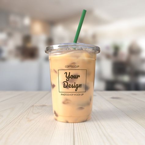 Coffee cup mockup Premium Psd | Premium Psd #Freepik #psd #mockup #food #coffee #templates Iced Coffee Plastic Cup Design, Ice Coffee Cups Design, Iced Coffee Cup Design, Plastic Cups Design, Gym Advertising, Coffee Template, Ice Coffee Cup, Diy Jelly, Plastic Coffee Cups