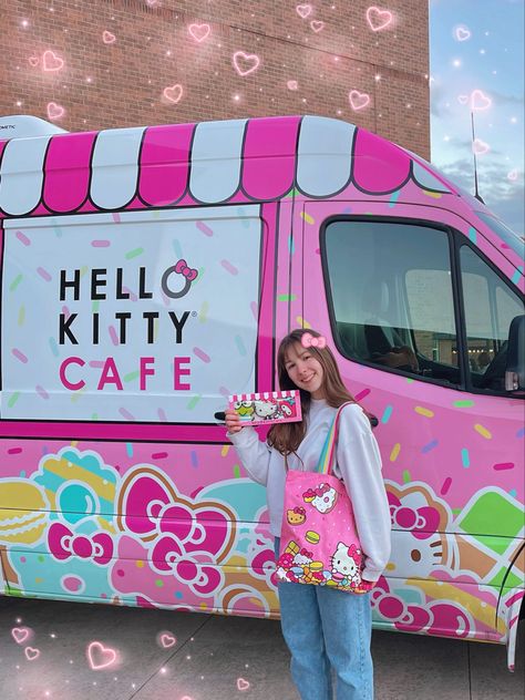 #kawaii #cute #hellokitty #pink Hello Kitty Cafe Truck, Cafe Truck, Kitty Cafe, Pink Vibes, Hello Kitty, Kitty, Cafe, Pink, Pins