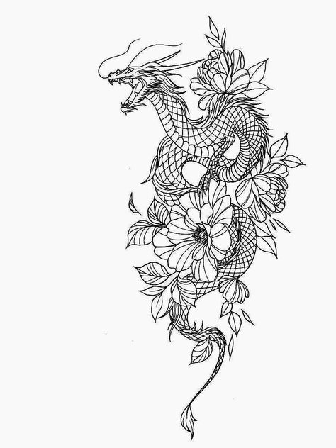 Dragon Tattoo Hip, Aa Tattoos, Thigh Tat, Japanese Flower Tattoo, Basic Tattoos, Dragon Tattoo Art, Japanese Dragon Tattoo, Dragon Tattoo For Women, Hip Tattoos Women