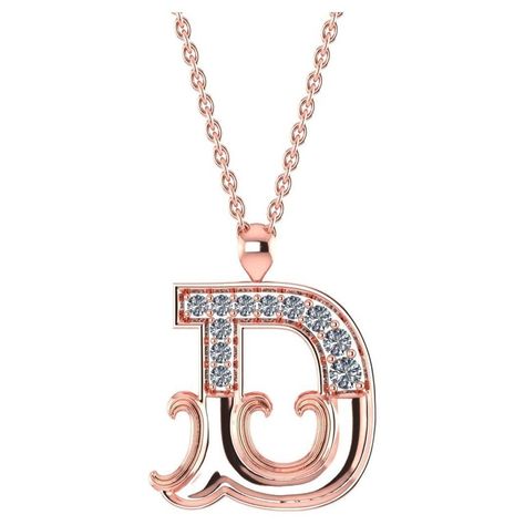 Modern Alphabet, The Letter D, Alphabet Pendant, Alphabet Necklace, Pearl Chain Necklace, Vintage Necklaces, Letter D, Name Jewelry, Chain Necklaces