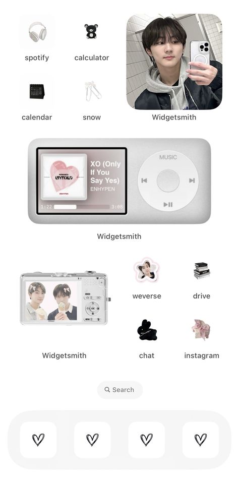 Widget Homescreen Ideas, Jungwon Widget, Jungwon Layout, Widget Homescreen, Phone Decoration, Phone Inspo, Yang Jungwon, Homescreen Ideas, Phone Themes