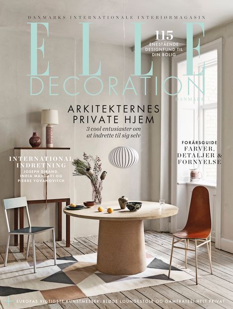 ELLE DECORATION // COVER STORY // STYLING BY MARIE GRAUNBØL, REVOLVER // PHOTOGRAPHY BY ANDERS SCHÖNNEMANN Interior Design Magazine Cover, Interior Design Magazine Layout, Living Etc Magazine, Elle Decor Magazine, Interior Design Indian, Interior Design Gallery, Danish Furniture Design, Living Room Orange, Interiors Magazine