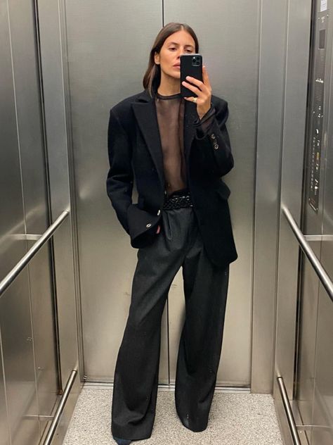 Mode Zara, Looks Party, Neue Outfits, Looks Black, Night Out Outfit, Evening Outfits, All Black Outfit, Mode Inspo, Looks Chic