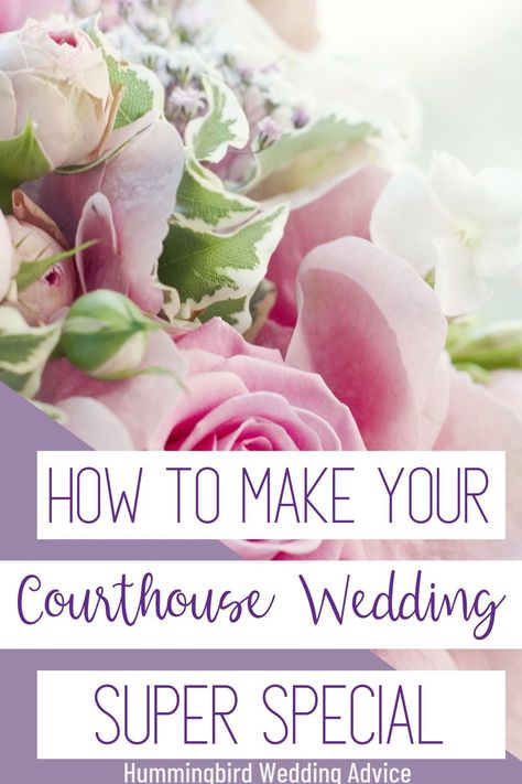 If you're getting married at courthouse, there are lots of ways to make it special! From wearing clothes that you love, to carrying beautiful flowers, pampering yourself before the wedding, and making sure that there are memorable plans after the wedding, courthouse weddings can be wonderful. This post is going to share with you how to make your courthouse wedding super special, so you can have a great wedding day experience. // courthouse wedding // married at the courthouse // small wedding // Courthouse Wedding Essentials, Courthouse Wedding Flower Bouquet, After Courthouse Wedding Ideas, Intimate Wedding Favors, Getting Married At The Courthouse, Courthouse Wedding Ideas Outfits, What To Wear To A Courthouse Wedding, Fall Courthouse Wedding, Married At Courthouse