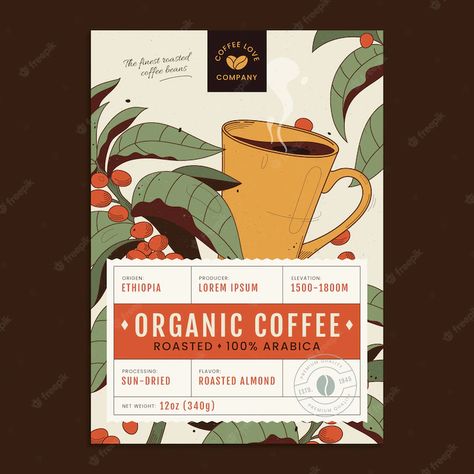 Coffee Bean Label Design, Coffee Bag Label Design, Coffee Beans Branding, Modern Coffee Packaging, Premium Coffee Packaging Design, Coffee Packaging Illustration, Coffee Label Packaging, Coffee Design Packaging, Coffee Packaging Design Branding