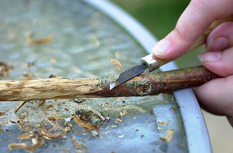 How to Carve a Hair Stick from a Twig (with Pictures) - wikiHow Hair Pins Diy, Chopstick Hair, Hair Stick, Nature Crafts, Diy Hair Accessories, Whittling, Hair Ornaments, Hair Sticks, Your Mom