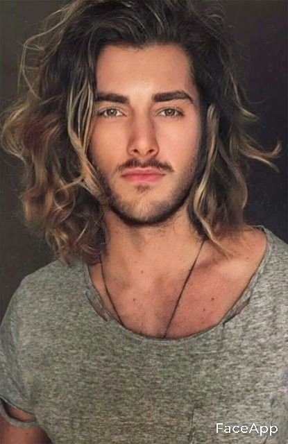 Men Long Hair Highlights, Balayage Men, Mens Long Hair Styles Wavy Guys, Guys Long Wavy Hair, Men’s Long Haircut Wavy, Men Balayage, Men Blonde Highlights, Beard Before And After, Men's Long Hairstyles Wavy