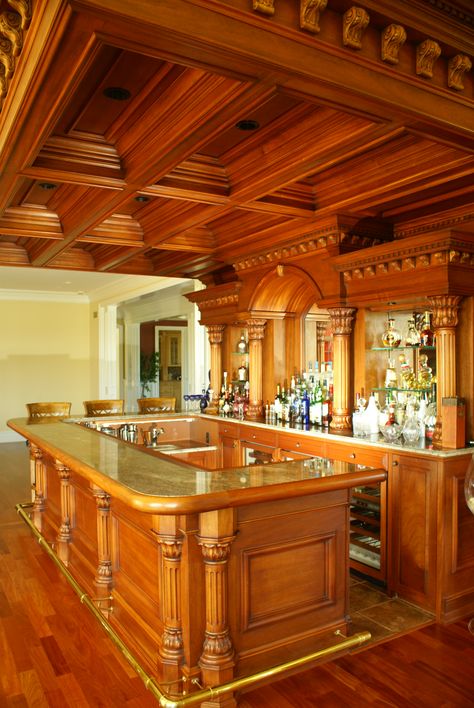 Custom light mahogany residential bar Coltsneck, NJ | WL Kitchen & Home Custom Bar Signs With Lights, Liquor Bottle Lights Webstaurantstore, Wood Bar Top, Custom Bars & Wine Liquor Shelves, Home Bar Rooms, Bar Designs, Home Bar Designs, Bar Room, Bar Top