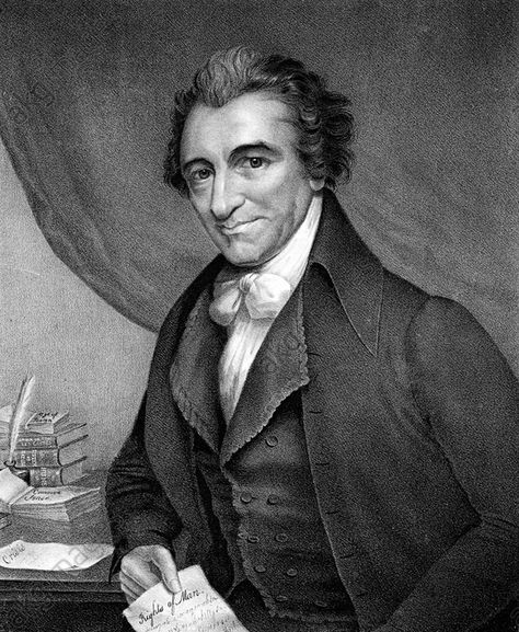 Thomas Paine. © akg-images 18th Century Aesthetic, Lexington And Concord, Young Harry Potter, Steampunk Fantasy, Age Of Enlightenment, Thomas Paine, History Projects, French Revolution, January 29