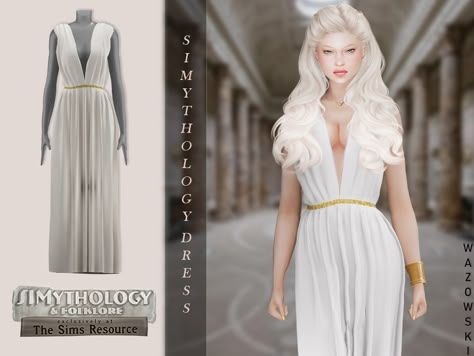 The Sims Resource - Simythology Dress 1 Sims 4 Mythology Cc, Sims 4 Cc Greek Gods, Sims 4 Ancient Greek Cc, Sims 4 Greek Mythology Cc, Sims 4 Elven Cc, Sims 4 Goddess Cc, Sims 4 Angel Cc, Sims 4 Greek Cc, Got Outfits