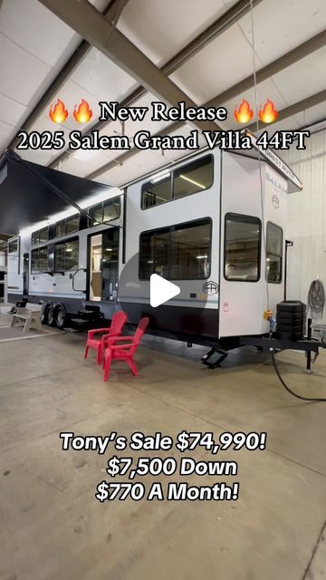 2 Story Rv, Rv Site Setup Ideas, Rv Office Space Ideas, Shabby Chic Campers, Rv House, Rv Winterizing, Full Time Rv Living, Grand Villa, Rv Traveling