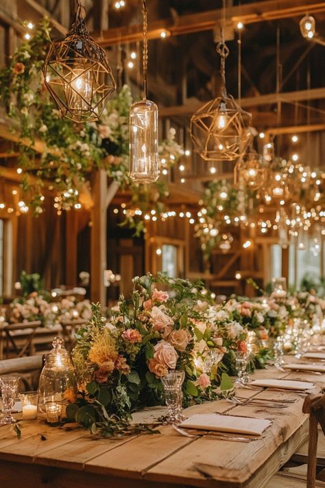 Most rustic weddings happen in a barn wedding venue, which are easy to come by these days. Rustic weddings are becoming more and more popular, so there are lots of unique ideas for you to choose from for your beautiful wedding. This theme is very popular for weddings so there are lots of decoration ideas available. For a rustic theme, opt for lots of wood accessories. Pick a venue with lots of exposed wood, like a romantic barn wedding venue. This theme is very popular for weddings so there ... Rustic Pampas Wedding Decor, Farmhouse Wedding Flowers, Rustic Boho Wedding Ideas, Barn House Wedding Ideas, Barn Style Wedding Decor, September Wedding Outdoor, Wood Wedding Theme, Barn House Wedding, Cabin Wedding Decor