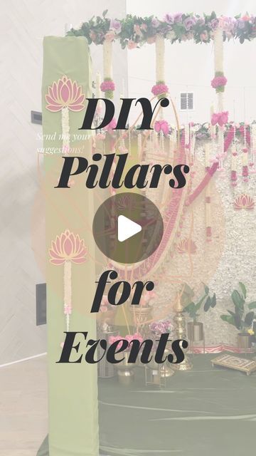 Sindhura Chaluvadi on Instagram: "Attention event planners! 📋 Get ready to level up your decor game with this DIY pillar tutorial. From start to finish, watch as I transform simple materials into stunning event essentials. Learn how to create sturdy pillars using insulation board, dowel pieces, and a little bit of glue magic. Customize them to match any theme with paint, wallpaper, or fabric. Plus, they’re stackable for easy transport! Swipe to see these pillars in action at my latest event. Let’s elevate your next event together! 

#EventDecorDIY #DIYPillars #diy" Diy Pillars Columns, Diy Wedding Backdrops, Pillar Decorations, Wedding Pillars, Paint Wallpaper, Simple Wedding Decorations, Diy Wedding Backdrop, Insulation Board, Diy Event