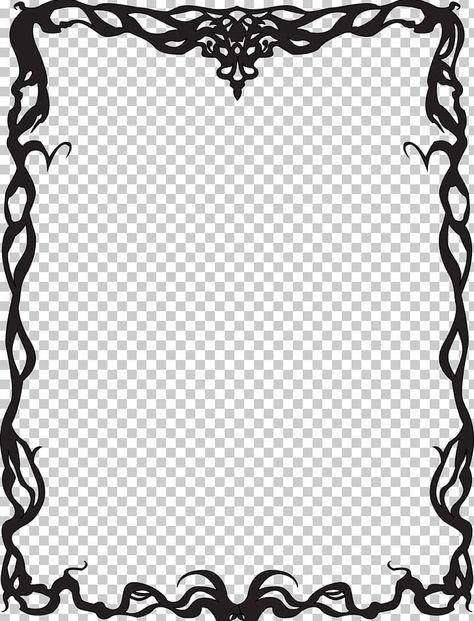 Gothic Border Frames, Gothic Frames And Borders, Witchy Border Design, Witchy Borders, Gothic Frame Png, Png Borders Frames, Gothic Frame Drawing, Gothic Border Design, Rectangle Border Png