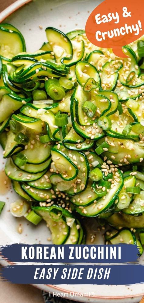 Health Zucchini Recipes, Health Veggie Recipes, Vietnamese Side Dish Recipes, Zucchini Recipes Sides, Healthy Zucchini Dinner Recipes, How To Store Zucchini Long Term, Healthy Sides Recipes, Courgette Side Dish, Korean Zucchini Recipes