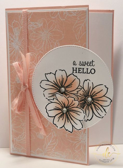 Su Friendly Hello Cards, Su Clean And Simple Cards, Happy Hello Cards, Friendly Hello Stampin Up Cards, Stampin Up Friendly Hello, Acrylic Painting Rocks, Ladybug Wings, Plant Cards, Tower Card