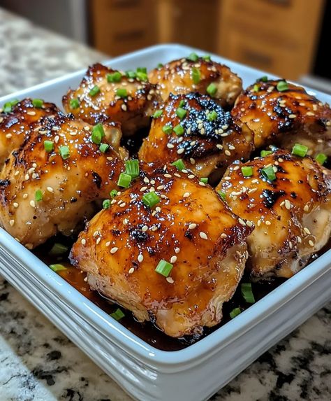 Baked Teriyaki Chicken Thighs Asian Style Chicken Thighs, Teriyaki Chicken Thighs Boneless, Baked Teriyaki Chicken Thighs, Teriyaki Chicken Thighs, Make Teriyaki Sauce, Rv Meals, Baked Teriyaki Chicken, Oven Baked Chicken Thighs, Chicken Teriyaki Recipe