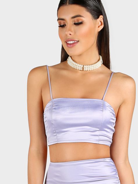 Shop Satin Bralette LAVENDER online. SheIn offers Satin Bralette LAVENDER & more to fit your fashionable needs. Satin Bralette, Women Tank Tops, Tank Top Cami, Bralette, Tank Tops Women, Sports Bra, Outfit Ideas, Lavender, Style Inspiration