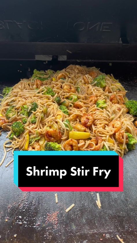 Shrimp Noodle Stir Fry!! #blackstone #blackstonegriddle #blackstonegri... | blackstone recipes | TikTok Stir Fry Blackstone, Shrimp Noodle Stir Fry, Shrimp And Noodles, Recipes Tiktok, Noodle Stir Fry, Shrimp Noodles, Blackstone Recipes, Blackstone Grill, Fry Recipes