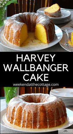 Harvey Wallbanger Cake - Weekend at the Cottage Harvey Wallbanger Cake, 70s Cake, Liquor Cake, Harvey Wallbanger, Cake Mix Recipe, Easy Summer Desserts, Bundt Cakes Recipes, Cake Mix Recipes, Orange Cake