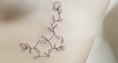 Dopamine Tattoo Flower, Chemical Tattoo, Dopamine Tattoo, Serotonin Tattoo, Fearless Tattoo, Cute Ankle Tattoos, Molecule Tattoo, Autumn Tattoo, Dinosaur Tattoos