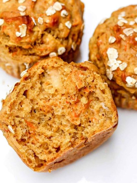 Best Apple Banana Carrot Muffins - Savas Kitchen Apple Banana Carrot Muffins, Carrot Banana Muffins, Carrot Muffins Easy, Carrot Oatmeal Muffins, Carrot Raisin Muffins, Apple Banana Muffins, Banana Oatmeal Muffins Healthy, Apple Carrot Muffins, Banana Carrot Muffins