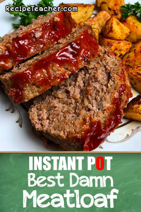 The most amazing, tender, juicy and delicious Instant Pot Meatloaf recipe. #instantpot #meatloaf #pressurecooking Instant Pot Meatloaf, Instant Pot Pasta Recipe, Pot Recipes Healthy, Pot Recipes Easy, Diner Recept, Best Instant Pot Recipe, Healthy Instant Pot Recipes, Instant Pot Recipes Chicken, Meatloaf Recipe