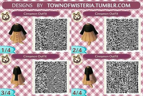 Animal Crossing Qr Codes, Acnl Qr Codes, Motif Acnl, Code Clothes, Animal Crossing 3ds, Ac New Leaf, Happy Home Designer, Animal Crossing Qr Codes Clothes, Qr Codes Animal Crossing