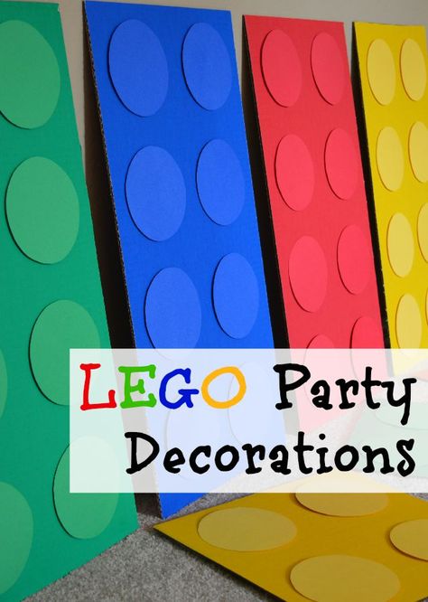 Today we are taking a look at the Lego party decorations we used for Carter's epic LEGO Movie birthday party last year! Lego Party Decorations Diy, Lego Classroom Theme, Lego Party Decorations, Lego Movie Birthday, Lego Themed Party, Lego Birthday Cake, Lego Decorations, Trendy Baby Shower Themes, Movie Birthday Party