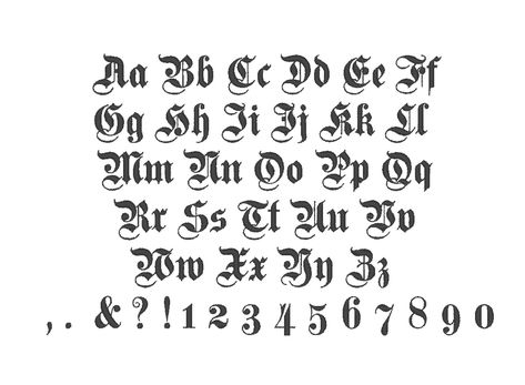 Fairy Tale Font, Gaelic Font, Cursive Letters Font, Script Fonts Alphabet, Font Gothic, Numbers Embroidery, Machine Embroidery Designs Monogram, Old English Alphabet, English Gothic