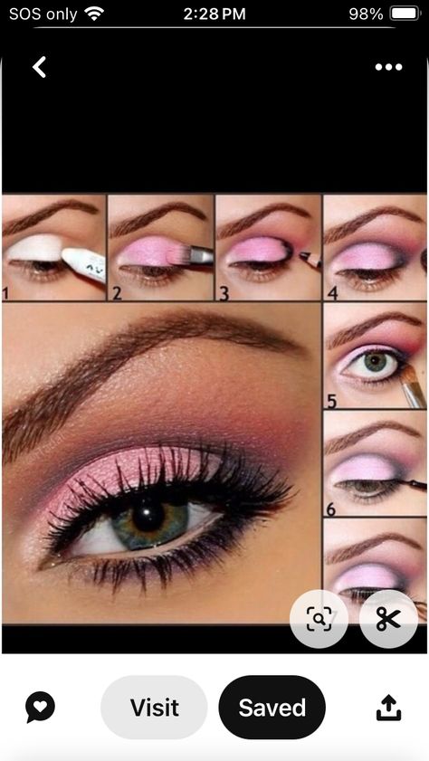 Simple Pink Eyeshadow Looks Step By Step, Easy Pink Eyeshadow Looks Step By Step, Deepset Eye Makeup, Makeup Ideas For Hooded Eyes, Eyeshadow Hooded Eyes, Eyeshadow Looks Step By Step, Pink Eyeshadow Looks, Pink Eyeshadow Look, Cute Eye Makeup