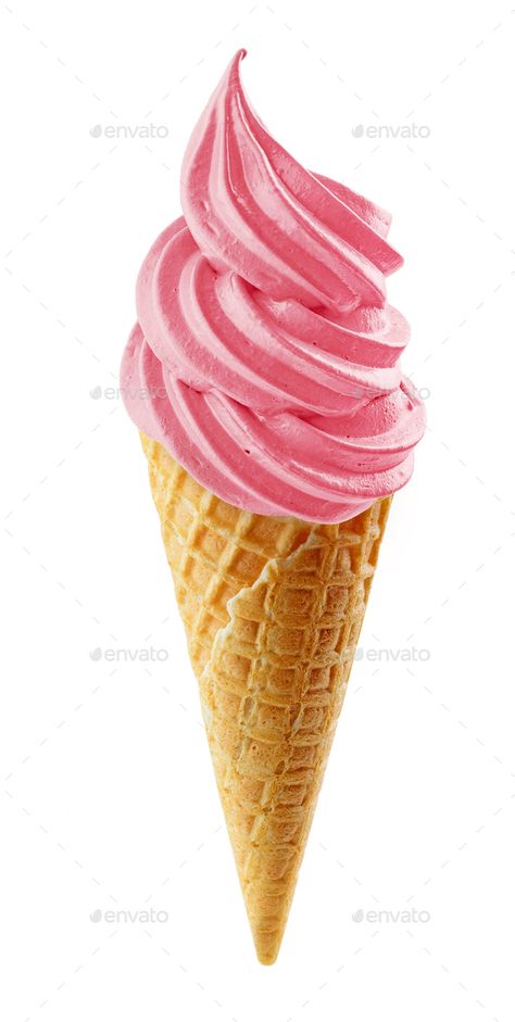 Ice Cream Cone Pictures, Ice Cream Cone Reference, 3 Scoop Ice Cream Cone Drawing, I’ve Cream Cone Drawing, Ice Cream Cone Cartoon, Soft Ice Cream, Scream 4, Ice Cream Swirl, Waffle Cone