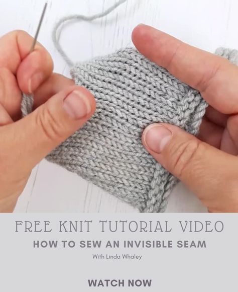 Sewing Seams In Knitting, Sewing Knitted Seams Together, Knitting Sewing Seams, How To Seam Knit Pieces Together, Knitting Seams Together, Invisible Seam Knitting, How To Seam Knitting, Sewing Up Knitted Seams, Sewing Knitted Pieces Together