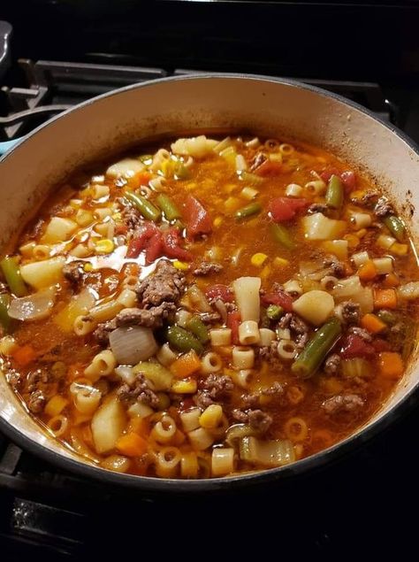 Stanley Tucci Recipes, Beef Minestrone Soup, Tucci Recipes, Mediterranean Recipes Healthy, Ground Beef Seasoning, Pasta Varieties, Minestrone Soup Recipe, Beef Soup Recipes, Stanley Tucci