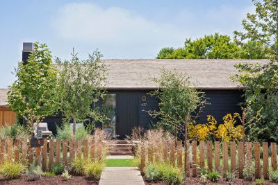 Retro Bungalow, 1960s Bungalow, Bungalow Addition, Cedar Hot Tub, Small Bungalow, Bungalow Renovation, Low Maintenance Landscaping, Yard Landscaping, Front Yard Landscaping